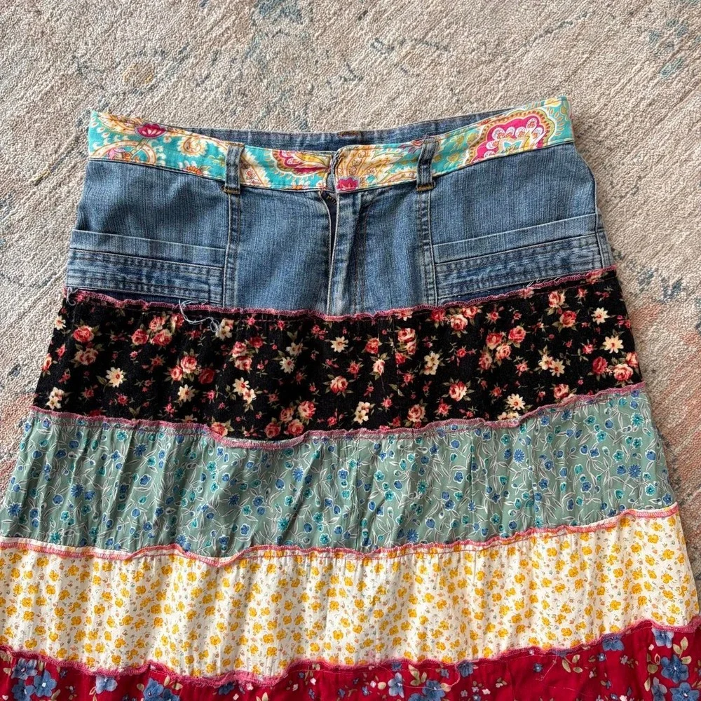 Vintage denim patchwork